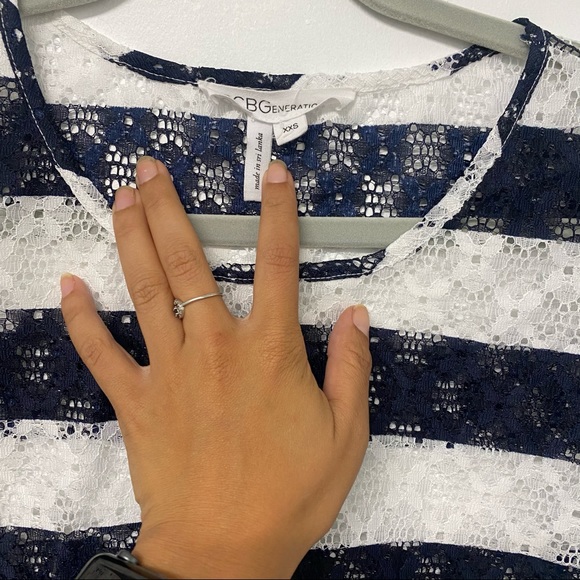BCBG - Crochet embroidered stripes top - Picture 5 of 8